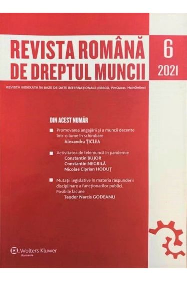 Revista Romana de dreptul muncii nr 6/2021