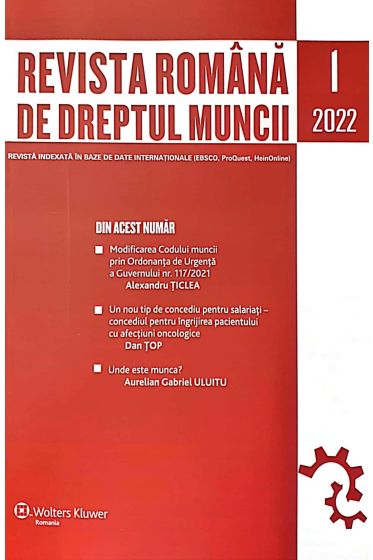 Revista Romana de dreptul muncii nr 1/2022