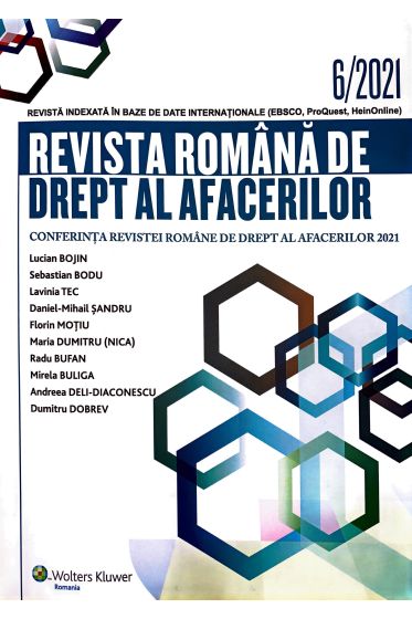 Revista Romana de drept al afacerilor nr 6/2021