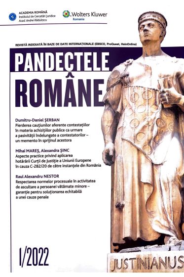 Pandectele Romane 1/2022