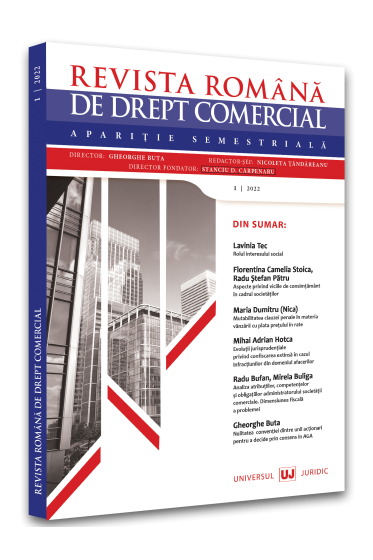 Revista romana de drept comercial nr. 1/2022