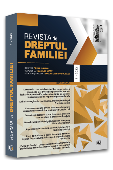 Revista de Dreptul Familiei nr. 1/2022