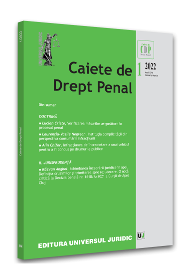 Caiete de drept penal nr. 1/2022