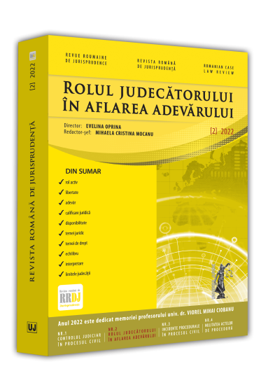 Revista romana de jurisprudenta nr. 2/2022