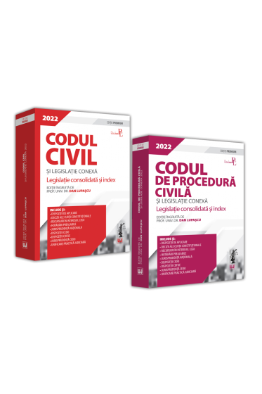 Pachet: Codul civil si Codul de procedura civila - Editii PREMIUM. 2022
