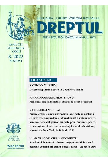 Revista Dreptul nr 8/2022