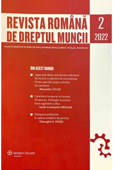 Revista Romana de dreptul muncii nr 2/2022