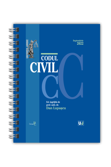 Codul civil SEPTEMBRIE 2022. EDITIE SPIRALATA, tiparita pe hartie alba