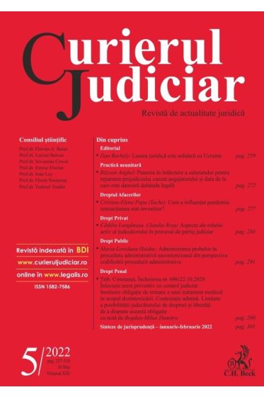 Curierul Judiciar nr. 5/2022