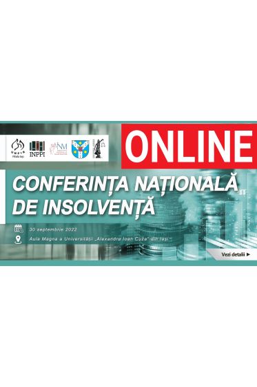 Conferința naționala de insolvența cu acces ONLINE septembrie 2022