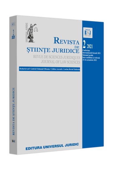 Revista de stiinte juridice nr. 2/2021