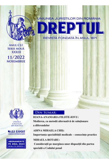 Revista Dreptul nr. 11/2022