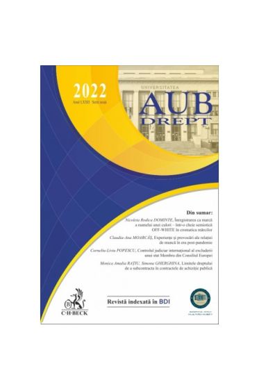 Analele Universitații din București - Seria Drept, 2022