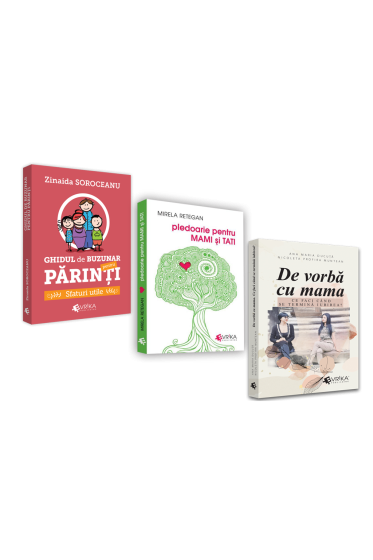 Pachet - Parenting: Mirela Retegan - Pledoarie pentru MAMI si TATI. Zinaida Soroceanu - Ghidul de buzunar pentru parinti - sfaturi utile. Ana Maria Ducuta si Nicoleta Profira Muntean - De vorba cu mama. Ce faci cand se termina iubirea?
