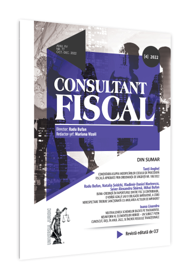 Revista Consultant Fiscal nr. 4/2022
