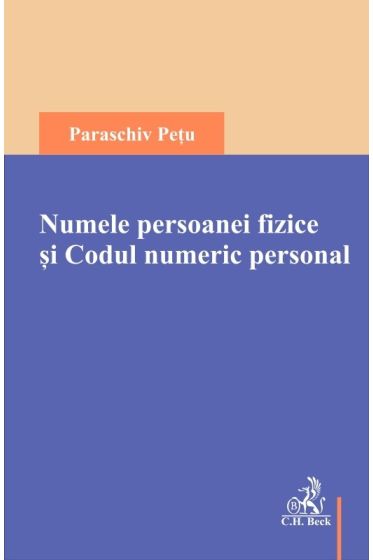 Numele persoanei fizice și Codul numeric personal