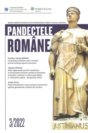 Pandectele Romane 3/2022