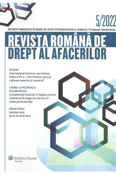 Revista Romana de drept al afacerilor nr 5/2022