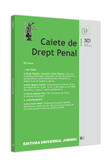 Caiete de drept penal nr. 1/2023