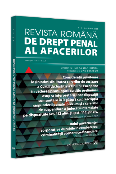 Revista romana de drept penal al afacerilor nr. 1/2023