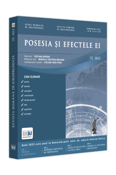 Revista romana de jurisprudența nr. 1/2023 – Posesia și efectele ei