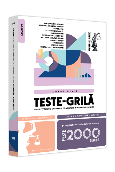 Teste-grila, minispețe pentru examenele de admitere in profesiile juridice. Drept civil - 2023