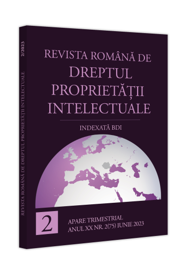 Revista romana de dreptul proprietații intelectuale nr. 2/2023