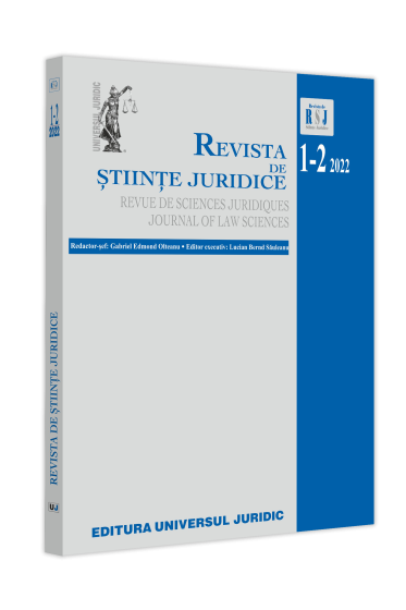 Revista de științe juridice nr. 1-2/2022