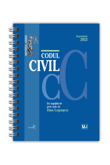 Codul civil Septembrie 2023  EDIȚIE SPIRALATA, tiparita pe hartie alba