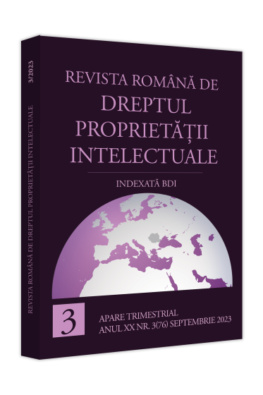 Revista romana de dreptul proprietații intelectuale nr. 3/2023