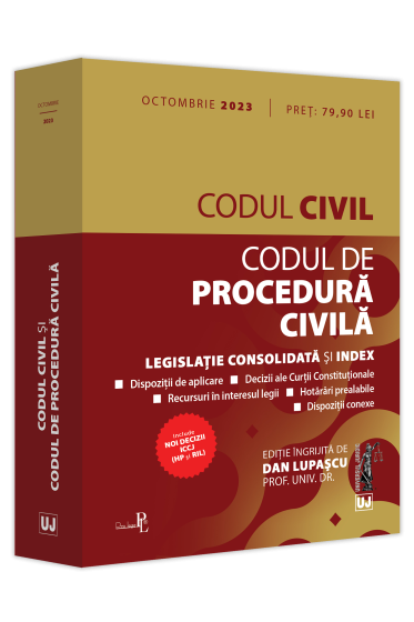 Codul civil și Codul de procedura civila: octombrie 2023