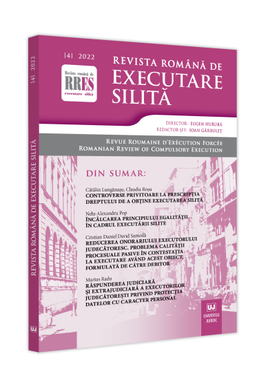 Revista romana de executare silita nr. 4/2022