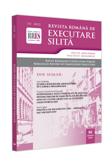 Revista romana de executare silita nr. 3/2022