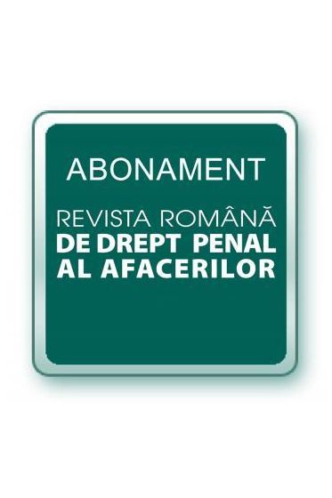 Abonament Revista Romana de drept penal al afacerilor (an 2024 - 2 numere)