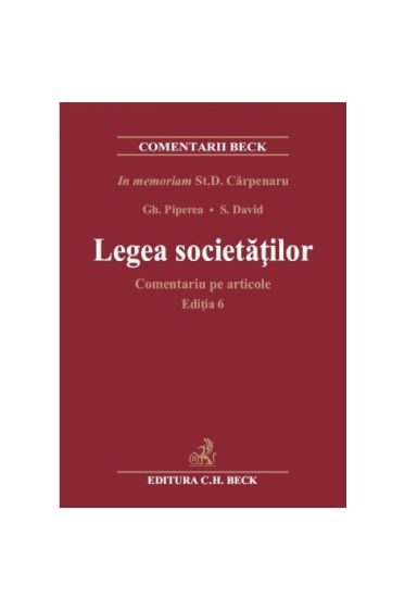 Legea societatilor. Comentariu pe articole. Ediția 6