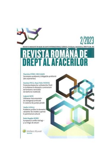 Revista Romana de drept al afacerilor nr 2/2023