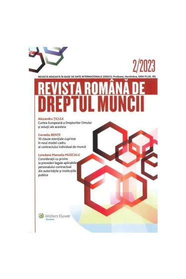 Revista Romana de dreptul muncii nr. 2/2023