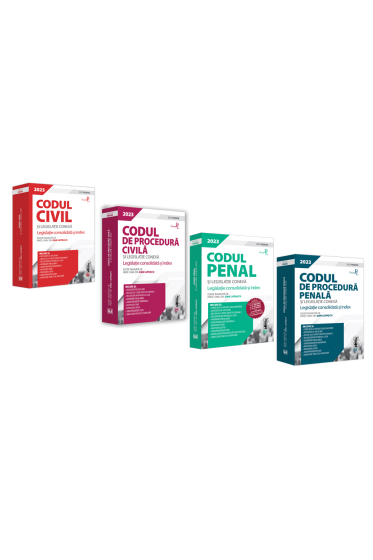 Pachet: Codul civil, Codul de procedura civila, Codul penal si Codul de procedura penala. Editii PREMIUM 2023