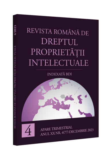Revista romana de dreptul proprietații intelectuale nr. 4/2023