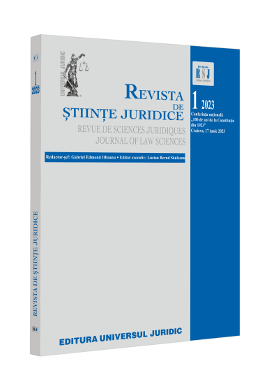 Revista de științe juridice nr. 1/2023