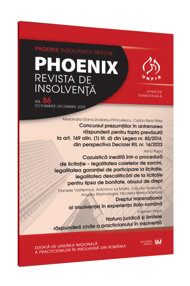 Phoenix. Revista de Insolvența nr. 86