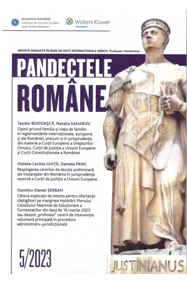 Pandectele Romane 5/2023