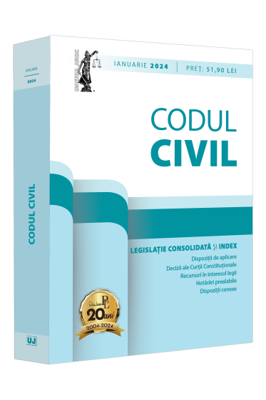 Codul civil: ianuarie 2024.  Ediție tiparita pe hartie alba