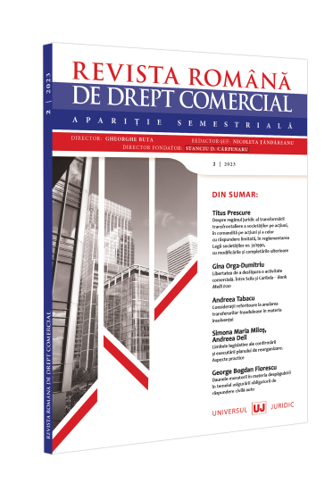 Revista romana de drept comercial nr. 2/2023