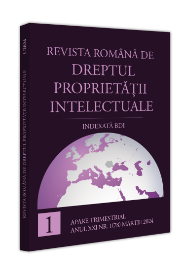 Revista romana de dreptul proprietații intelectuale nr. 1/2024