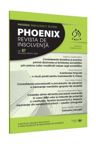 Phoenix. Revista de Insolvența nr. 87