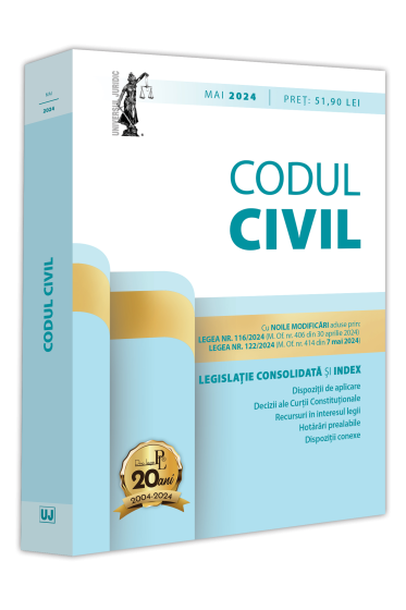 Codul civil: mai 2024.  Ediție tiparita pe hartie alba