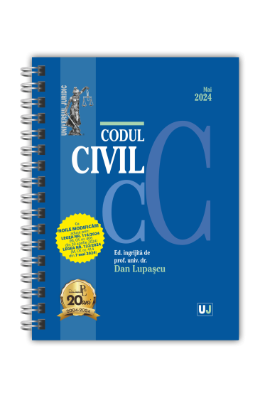 Codul civil Mai 2024.  EDIȚIE SPIRALATA, tiparita pe hartie alba