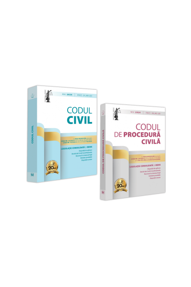 Pachet: Codul civil si Codul de procedura civila -MAI 2024. Editii tiparite pe hartie alba