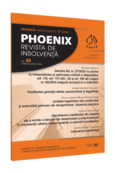 Phoenix. Revista de Insolvența nr. 88